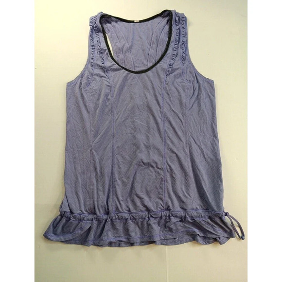 Lululemon Ruffle Tank Drawstring Waist Athletic Athleisure Gym Workout Tank 10 - Picture 1 of 9
